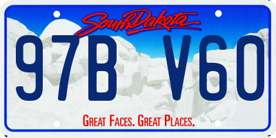 SD license plate 97BV60