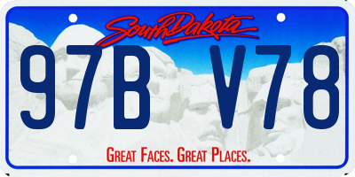 SD license plate 97BV78