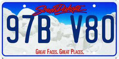 SD license plate 97BV80