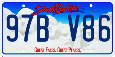 SD license plate 97BV86