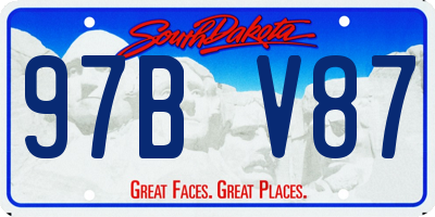 SD license plate 97BV87