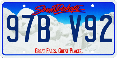 SD license plate 97BV92