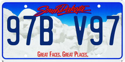 SD license plate 97BV97