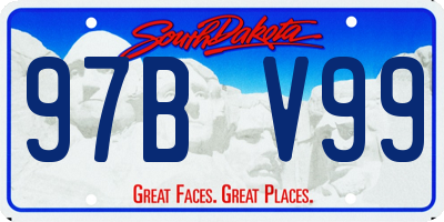 SD license plate 97BV99