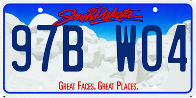 SD license plate 97BW04