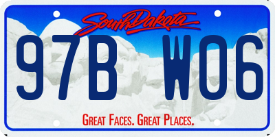 SD license plate 97BW06