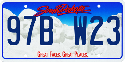 SD license plate 97BW23