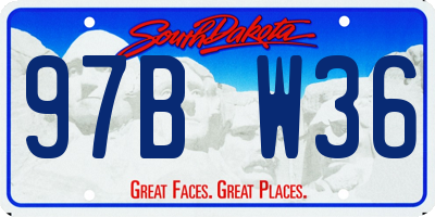 SD license plate 97BW36