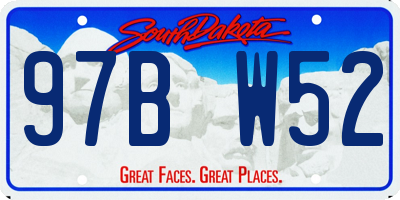 SD license plate 97BW52
