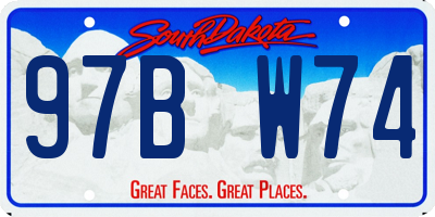 SD license plate 97BW74