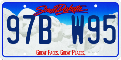 SD license plate 97BW95