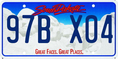 SD license plate 97BX04