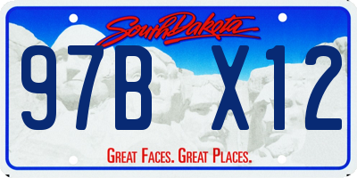 SD license plate 97BX12
