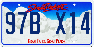 SD license plate 97BX14