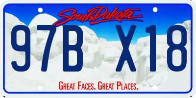 SD license plate 97BX18