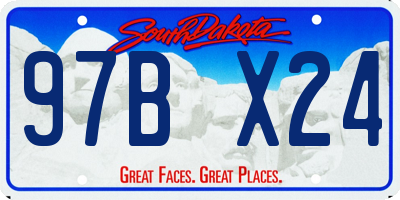 SD license plate 97BX24