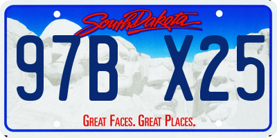 SD license plate 97BX25