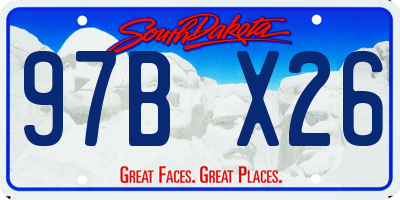 SD license plate 97BX26