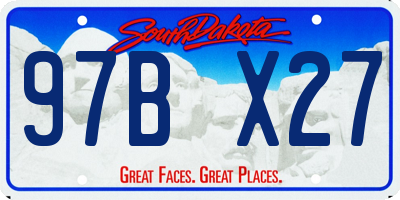SD license plate 97BX27