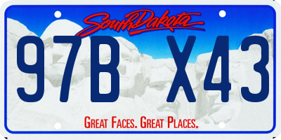 SD license plate 97BX43