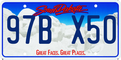 SD license plate 97BX50