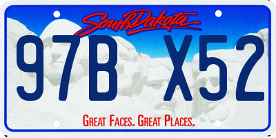 SD license plate 97BX52