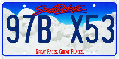 SD license plate 97BX53