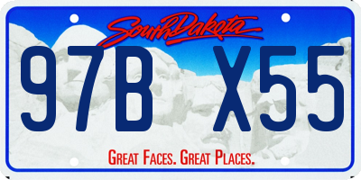 SD license plate 97BX55