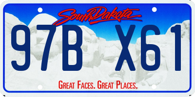 SD license plate 97BX61