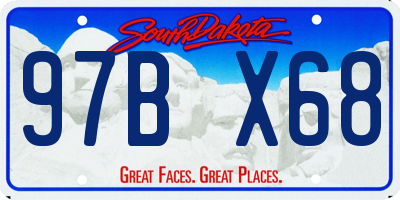 SD license plate 97BX68