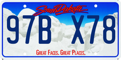 SD license plate 97BX78