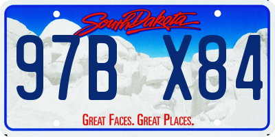 SD license plate 97BX84