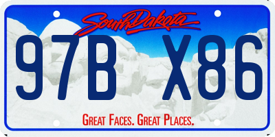 SD license plate 97BX86