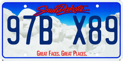 SD license plate 97BX89