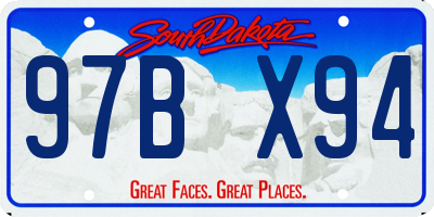 SD license plate 97BX94