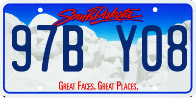 SD license plate 97BY08