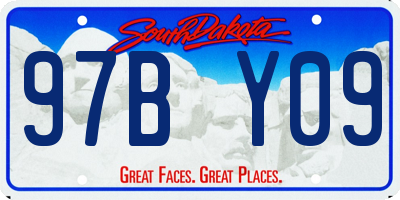 SD license plate 97BY09