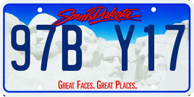 SD license plate 97BY17