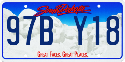 SD license plate 97BY18