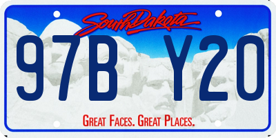 SD license plate 97BY20