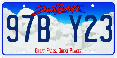 SD license plate 97BY23
