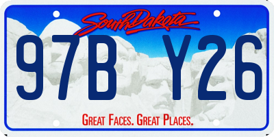 SD license plate 97BY26