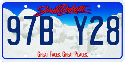 SD license plate 97BY28