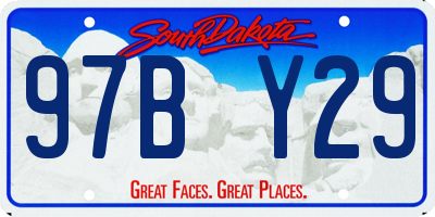 SD license plate 97BY29