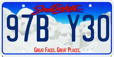 SD license plate 97BY30