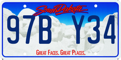 SD license plate 97BY34