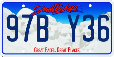 SD license plate 97BY36