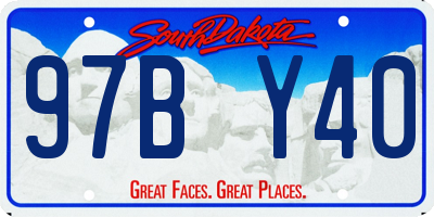 SD license plate 97BY40