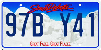 SD license plate 97BY41