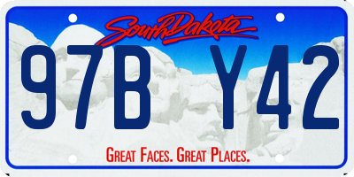 SD license plate 97BY42